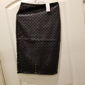 Banana Republic Faux Leather Laser Cut Pencil Skirt NWT